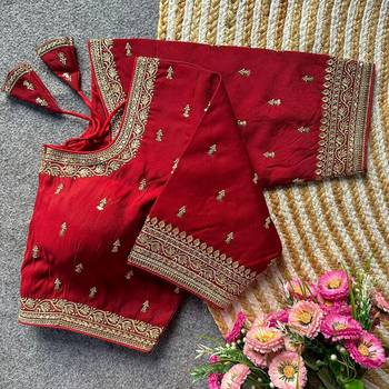 Dark maroon silk blouse for women festive saree blouse 1