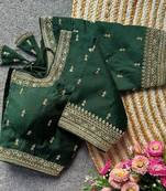 Green silk blouse for women traditional saree blouse