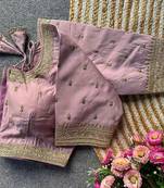 Lavender silk blouse for women designer saree blouse