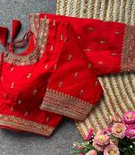 Red silk blouse for women thread saree blouse