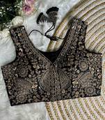 Black silk blouse for women fancy saree blouse