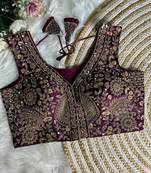Purple silk blouse for women traditional saree blouse