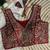 Maroon silk blouse for women designer saree blouse