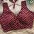 Maroon silk blouse for women printed saree blouse
