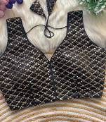 Black silk blouse for women stylish saree blouse