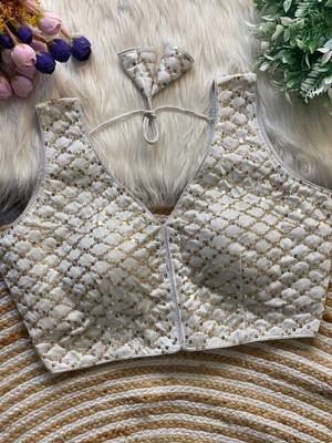 White silk blouse for women elegant saree blouse 1
