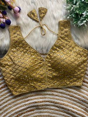 Beige silk blouse for women festive saree blouse 1