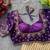 Purple silk blouse for women sequence saree blouse