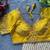 Yellow silk blouse for women thread saree blouse