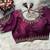 Wine silk blouse for women sequence saree blouse
