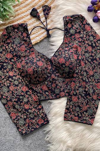 Black cotton blouse for women elegant saree blouse