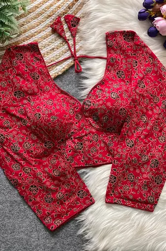 Red cotton blouse for women traditional saree blouse