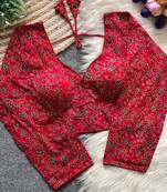 Red cotton blouse for women traditional saree blouse