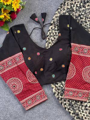 Black cotton blouse for women designer saree blouse 1