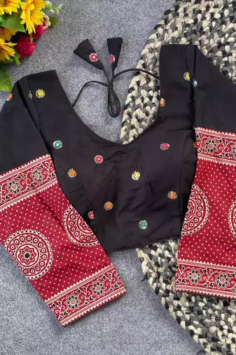Black cotton blouse for women designer saree blouse