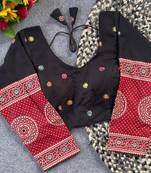 Black cotton blouse for women designer saree blouse