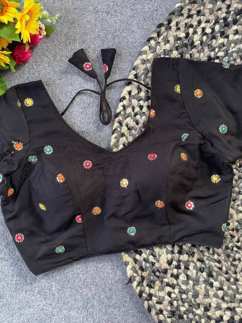 Black cotton blouse for women designer saree blouse