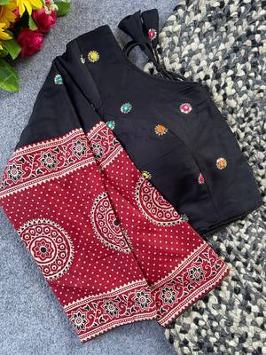 Black cotton blouse for women designer saree blouse 3