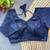 Navy blue georgette blouse for women thread saree blouse
