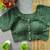 Green cotton blouse for women printed saree blouse