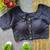 Navy blue cotton blouse for women stylish saree blouse