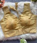 Beige silk blouse for women sequence saree blouse