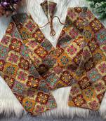 Brown viscose blouse for women festive saree blouse