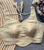 White jacquard blouse for women plain saree blouse