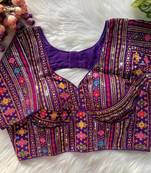 Purple georgette blouse for women designer saree blouse