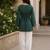 Green bandhej print cotton kurti set with farshi pant & bell sleeve jacket