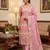 Pink organza banarasi jacquard dress material suit