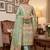 Green organza banarasi jacquard dress material suit