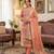 Peach organza banarasi jacquard dress material suit