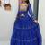 NAVRATRI WEAR BLUE COLOR PURE FAUX GEORGETTE PRINT LEHENGA CHOLI FREE SIZE FULL STITCHED.