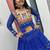 NAVRATRI WEAR BLUE COLOR PURE FAUX GEORGETTE PRINT LEHENGA CHOLI FREE SIZE FULL STITCHED.