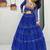 NAVRATRI WEAR BLUE COLOR PURE FAUX GEORGETTE PRINT LEHENGA CHOLI FREE SIZE FULL STITCHED.