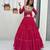 NAVRATRI WEAR PINK COLOR PURE FAUX GEORGETTE PRINT LEHENGA CHOLI FREE SIZE FULL STITCHED.