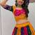 NAVRATRI WEAR MULTI COLOR MILKI SILK THREAD SEQUEINCE EMBROIDERED WORK LEHENGA CHOLI FREE SIZE FULL STITCHED.