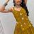 NAVRATRI WEAR MUSTARD COLOR SOLID COTTON LEHENGA CHOLI FREE SIZE FULL STITCHED.