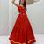 NAVRATRI WEAR RUST COLOR SOLID COTTON LEHENGA CHOLI FREE SIZE FULL STITCHED.