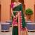 Green soft silk blend saree with zari weaving meenakari design
