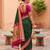 Green soft silk blend saree with zari weaving meenakari design