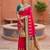 Pink soft silk blend saree with zari weaving meenakari design