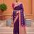 Purple soft silk blend saree with zari weaving minakari design