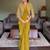 Mehendi ready to wear chinon silk lehenga saree with embroidered jacket