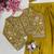 Mehendi ready to wear chinon silk lehenga saree with embroidered jacket