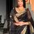 Black color art silk blend sarees with blouse