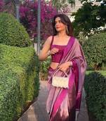 Rani color art silk blend sarees with blouse