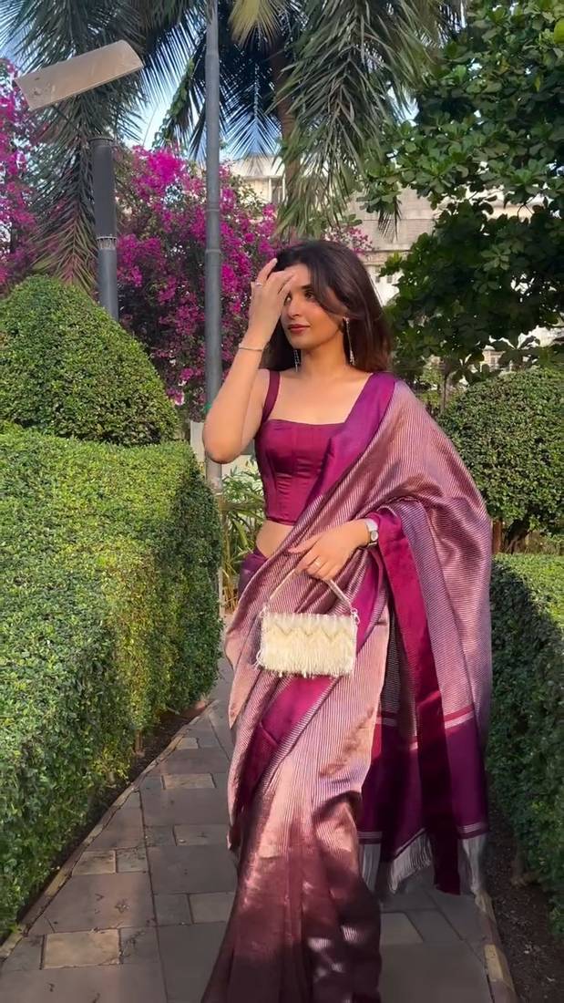 Rani color art silk blend sarees with blouse