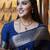 Blue color art silk blend sarees with blouse